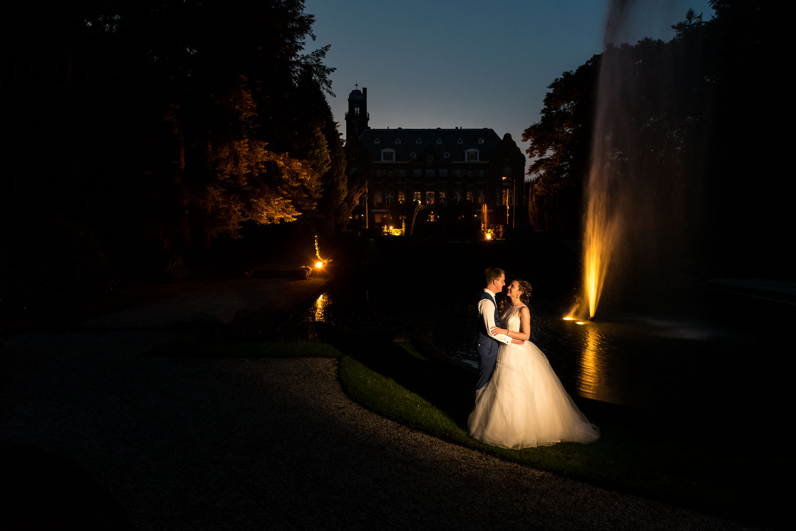 Kasteel Hooge Vuursche Avond Fotografie Trouwfotograaf Trouwfoto
